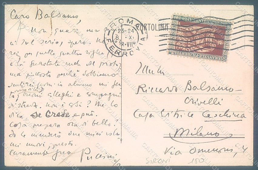 Artist Sironi Futurism Newspaper Advertising Ambrosiano CORNER CREASES pc HR2360 – retro