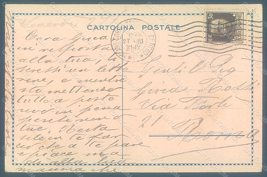 Artist Sironi Futurism Fascismo Adv. Popolo Italia CORNER CREASES pc HR2362 – retro