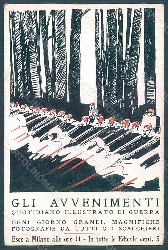 Artist Signed Sironi Futurism Newspaper Gli Avvenimenti WWI Soldier pc HR2363 – fronte