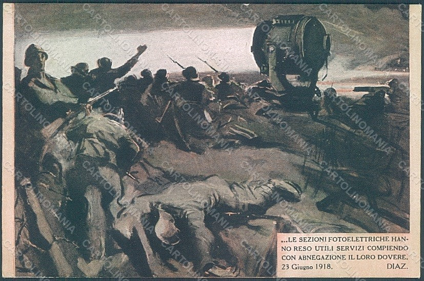 Artist Sironi WWI Propaganda Military Diaz Sezioni Fotoelettriche pc HR2368 – fronte