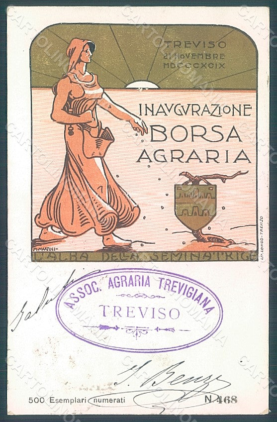 Artist Martini Borsa Agraria Treviso 468/500 Alba della Seminatrice pc HR2377 – fronte