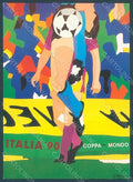 Artist Nespolo Soccer Sport World Cup 1990 Napoli San Paolo Stadium FG pc HR2389 – fronte