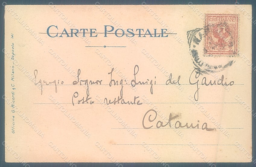 Artist Signed Mataloni Lady Art Nouveau Advertising Ricordi postcard HR2390 – retro