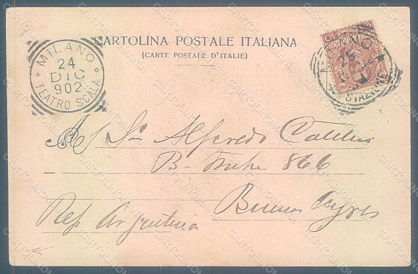 Artist Ballerio Lady Art Nouveau Teatro Scala Milano CORNER CREASE pc HR2392 – retro
