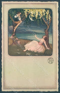 Artist Signed Chiostri Maia Lady Art deco serie 425 postcard HR2410 – fronte