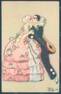 Artist Signed Chiostri Fofi Pierrot Lady Mandolin serie 165 postcard HR2424 – fronte