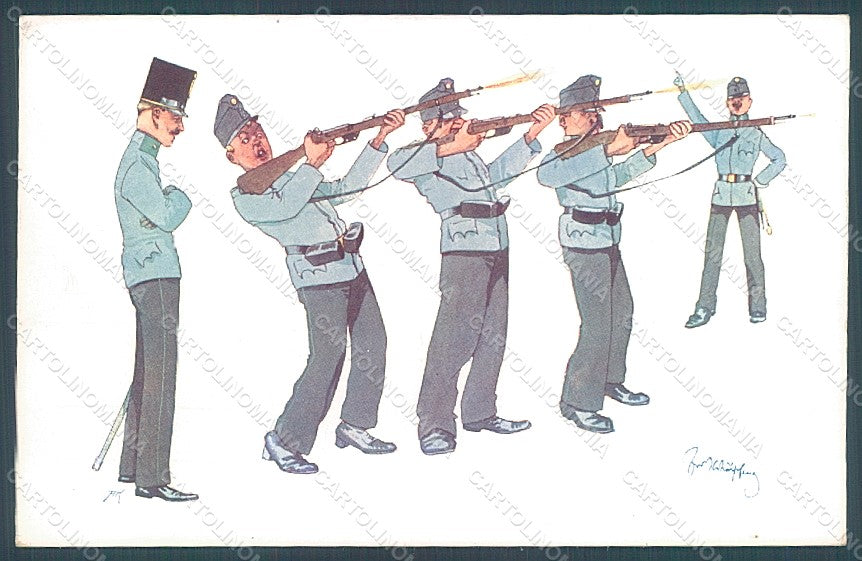 Artist Signed Schoenpflug F. Army Soldier B.K.W.I. 968-6 postcard HR2449 – fronte