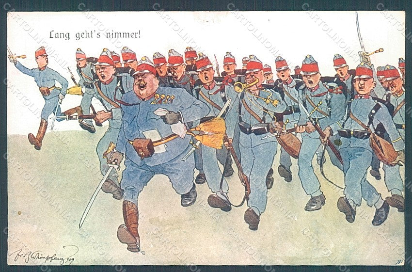 Artist Signed Schoenpflug F. Army Soldier B.K.W.I. 346-8 postcard HR2450 – fronte