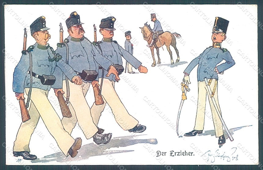 Artist Signed Schoenpflug F. Army Soldier Horse B.K.W.I. 441-12 postcard HR2452 – fronte