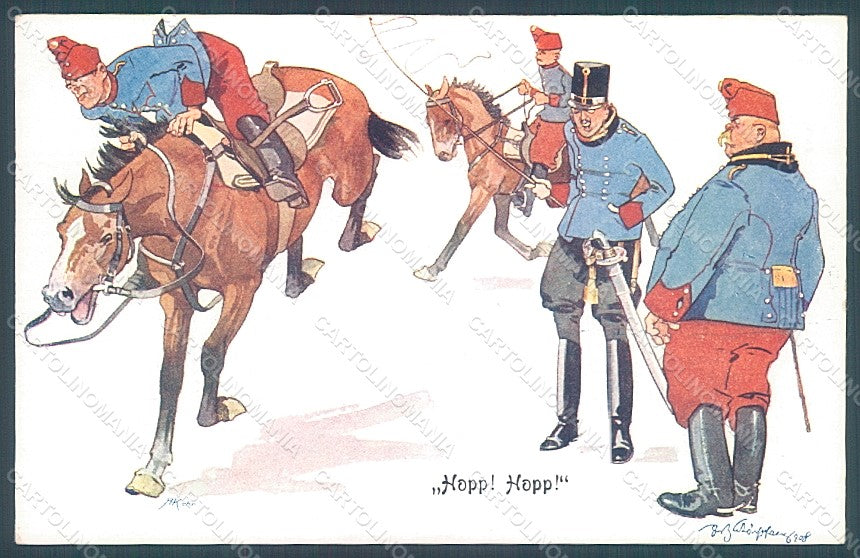 Artist Signed Schoenpflug F. Army Soldier Horse B.K.W.I. 441-10 postcard HR2453 – fronte