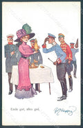 Artist Signed Schoenpflug F. Army Soldier Lady B.K.W.I. 516-2 postcard HR2454 – fronte