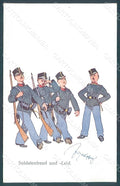 Artist Signed Schoenpflug F. Army Soldier B.K.W.I. 722-3 postcard HR2457 – fronte