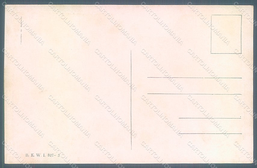 Artist Signed Schoenpflug F. Lady Piano Soldier B.K.W.I. 827-3 postcard HR2459 – retro