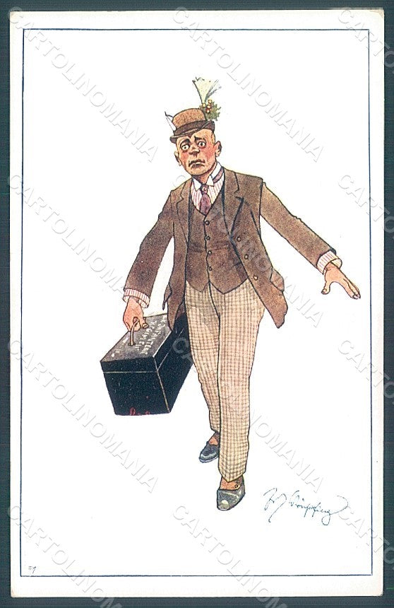 Artist Signed Schoenpflug F. Viennese Types B.K.W.I. 823-1 postcard HR2462 – fronte