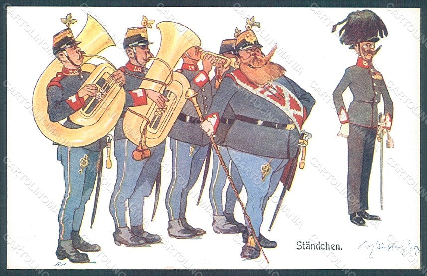 Artist Signed Schoenpflug F. Army Soldier Music Band B.K.W.I. 441-7 pc HR2467 – fronte
