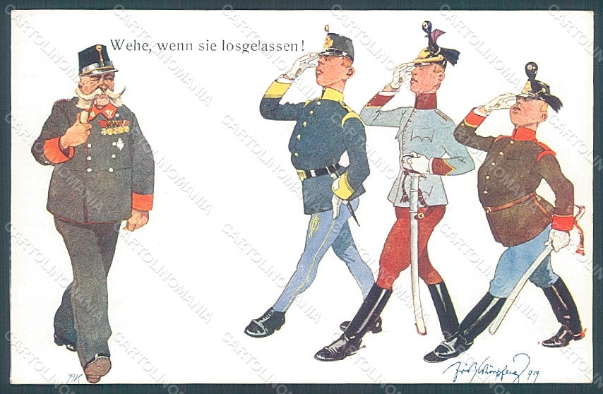 Artist Signed Schoenpflug F. Army Soldier B.K.W.I. 336-2 postcard HR2468 – fronte