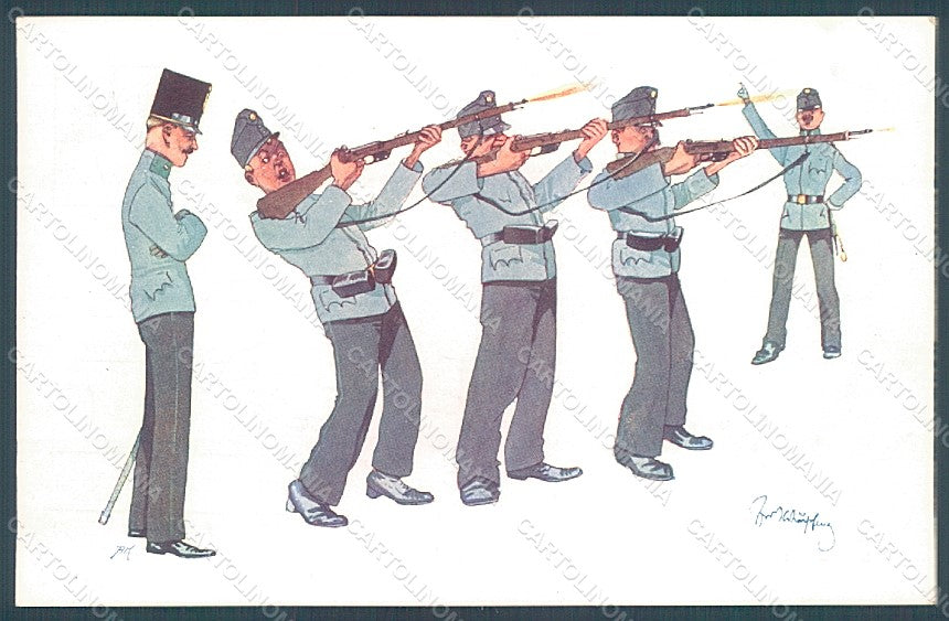 Artist Signed Schoenpflug F. Army Soldier B.K.W.I. 968-6 postcard HR2470 – fronte