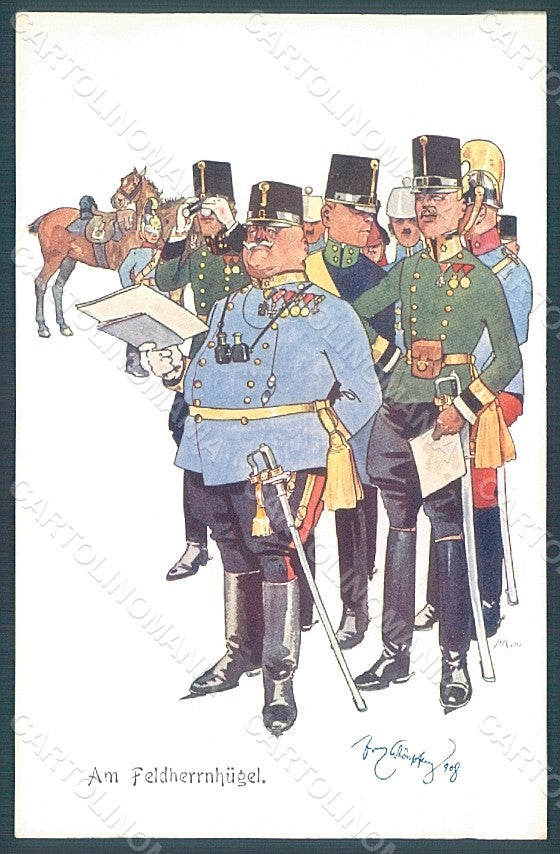 Artist Signed Schoenpflug F. Army Soldier Horse B.K.W.I. 441-5 postcard HR2473 – fronte