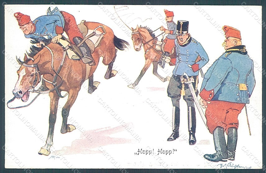 Artist Signed Schoenpflug F. Army Soldier Horse B.K.W.I. 441-1 postcard HR2476 – fronte
