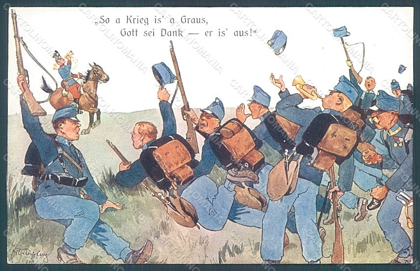 Artist Signed Schoenpflug F. Army Soldier Horse B.K.W.I. 346-6 postcard HR2477 – fronte