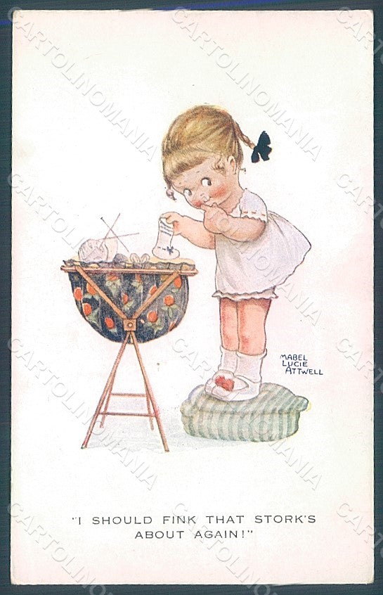 Artist Signed Attwell M. L. Girl Valentine serie 336 postcard HR2486 – fronte