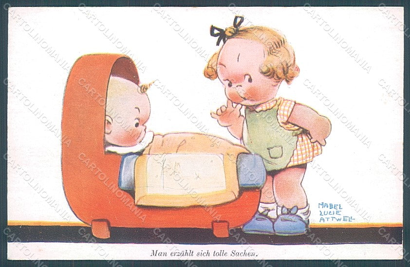 Artist Signed Attwell M. L. Children Primus serie 2536 postcard HR2490 – fronte