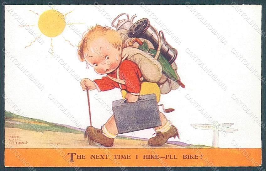 Artist Signed Attwell M. L. Child Boy Valentine serie 2187 postcard HR2492 – fronte