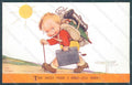 Artist Signed Attwell M. L. Child Boy Valentine serie 2187 postcard HR2492 – fronte