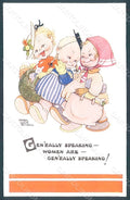 Artist Signed Attwell M. L. Child Girl Valentine serie 1658 postcard HR2493 – fronte