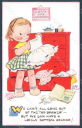 Artist Signed Attwell M. L. Child Girl Valentine serie 5654 postcard HR2494 – fronte