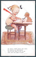 Artist Signed Attwell M. L. Child Girl Dog Valentine serie 976 postcard HR2495 – fronte