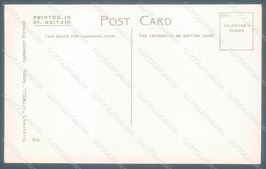 Artist Signed Attwell M. L. Child Girl Dog Valentine serie 976 postcard HR2495 – retro