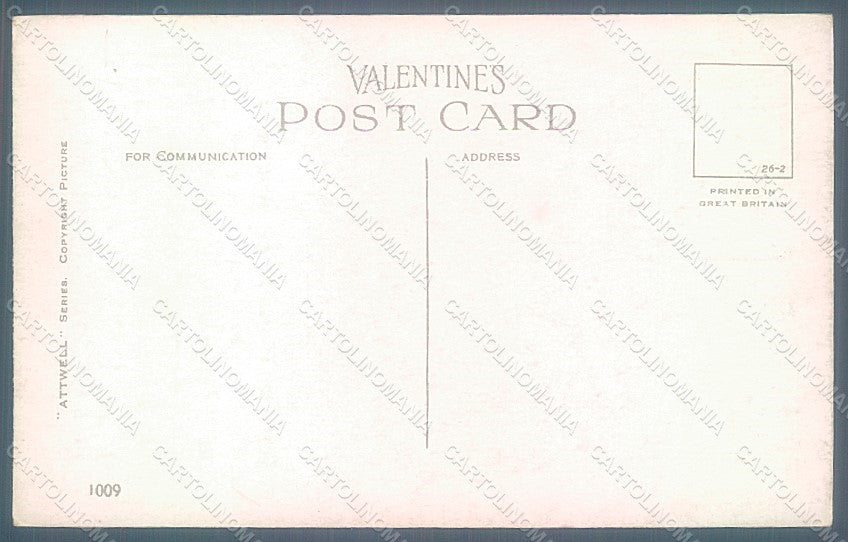 Artist Signed Attwell M. L. Child Girl Valentine serie 1009 postcard HR2498 – retro