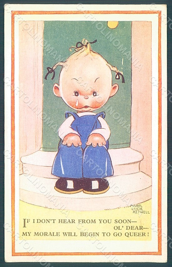 Artist Signed Attwell M. L. Child Valentine serie 881 postcard HR2500 – fronte