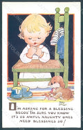 Artist Signed Attwell M. L. Child Girl Dog Valentine serie 5368 postcard HR2501 – fronte
