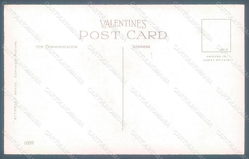 Artist Signed Attwell M. L. Child Girl Valentine serie 1009 postcard HR2516 – retro