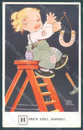 Artist Signed Attwell M. L. Girl Horseshoe Valentine serie 2831 postcard HR2520 – fronte