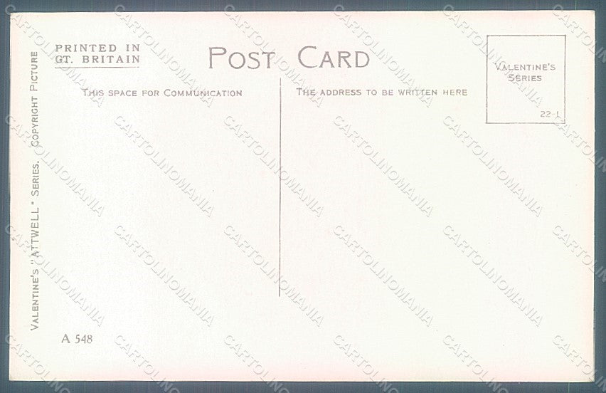 Artist Signed Attwell M. L. Children Valentine serie A 548 postcard HR2525 – retro