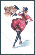 Artist Signed Sager X. Lady Fashion Uniform Propaganda WW1 serie 127 pc HR2533 – fronte