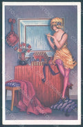 Artist Signed Sager X. Risque Lady Cabinet De Toilette serie 148 pc HR2544 – fronte