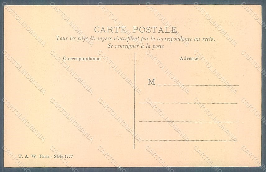 Artist Signed Sager X. Lady Romantic Couple Kissing serie 1777 postcard HR2567 – retro