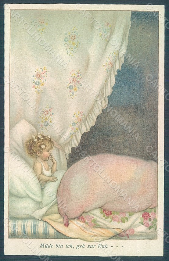 Artist Signed Pearse S. B. Child Girl M.M. Vienne 998 postcard HR2586 – fronte