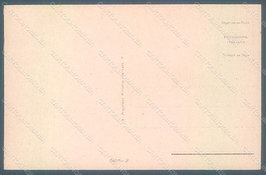 Artist Signed Colombo E. Lady Greyhound Fashion serie 561M-2 postcard HR2610 – retro
