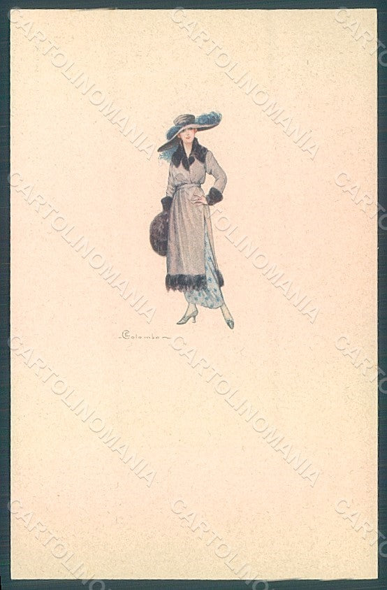 Artist Signed Colombo E. Lady Fashion serie 514-2 postcard HR2614 – fronte