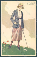 Artist Signed Colombo E. Lady Fashion serie 445-6 postcard HR2622 – fronte