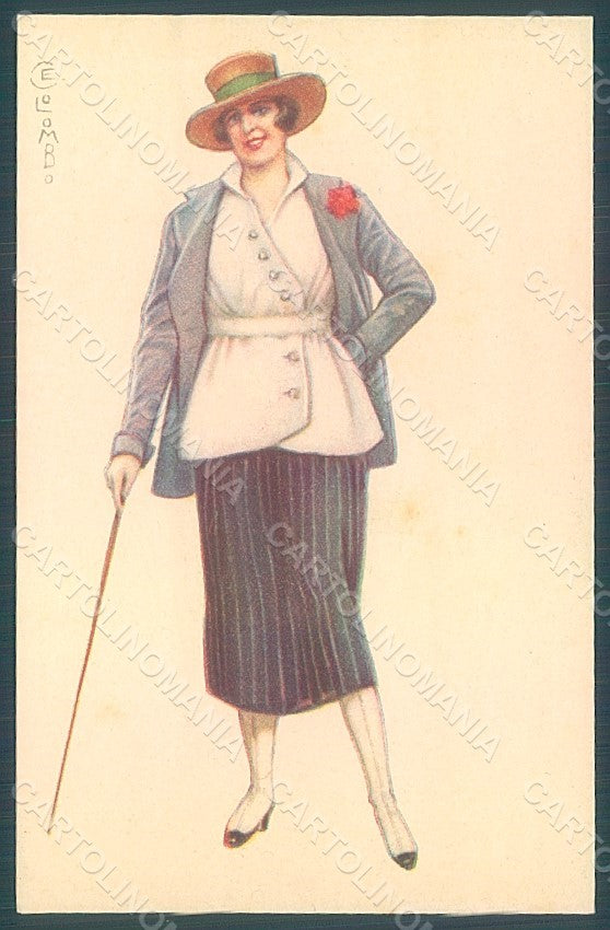 Artist Signed Colombo E. Lady Fashion serie 974-3 postcard HR2634 – fronte