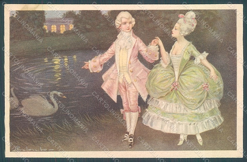 Artist Signed Colombo E. Lady Venetian serie 2078 postcard HR2642 – fronte