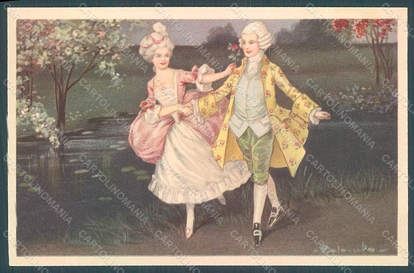 Artist Signed Colombo E. Lady Venetian serie 2078 postcard HR2643 – fronte