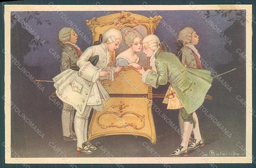 Artist Signed Colombo E. Lady Venetian serie 2078 postcard HR2644 – fronte