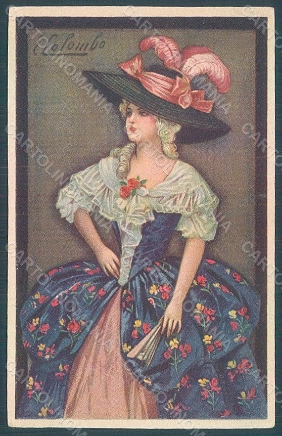 Artist Signed Colombo E. Lady Fashion serie 444-5 postcard HR2649 – fronte